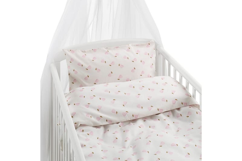 Dynetrekksett til Sprinkelseng 2-Delers Pære Rosa - Rosa - Tekstiler - Barnetekstiler - Sengetøy til barn - Sengesett barn