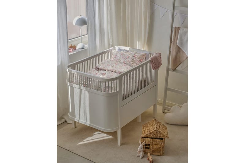 Dynetrekksett til sprinkelseng 2-delt Floret Sand - Brun - Tekstiler - Sengetøy - Sengetøysett & dynetrekksett - Sengesett enkeltseng