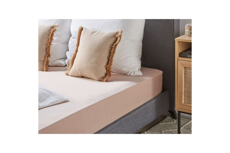 Laken med strikk Hofuf Beige, 200x200 cm - Beige, 200x200 cm - Tekstiler - Sengetøy - Laken - Dra på laken