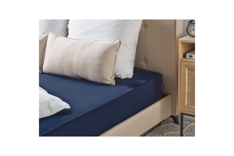 Laken med strikk Hofuf Blå, 160x200 cm - Blå, 160x200 cm - Tekstiler - Sengetøy - Laken - Dra på laken