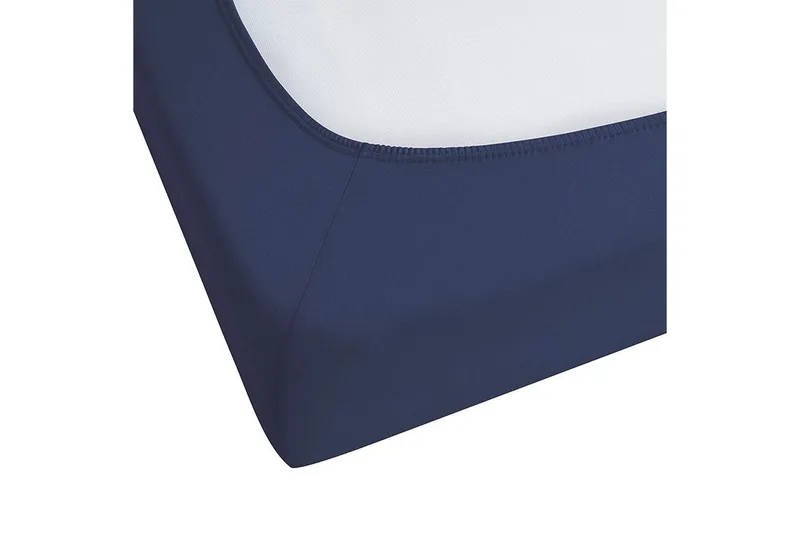 Laken med strikk Hofuf Blå, 180x200 cm - Blå, 180x200 cm - Tekstiler - Sengetøy - Laken - Dra på laken