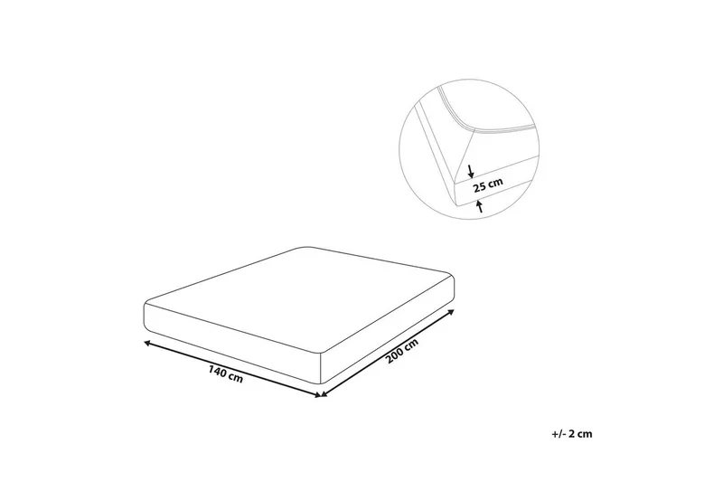 Laken med strikk Hofuf Grå, 140x200 cm - Grå, 140x200 cm - Tekstiler - Sengetøy - Laken - Dra på laken