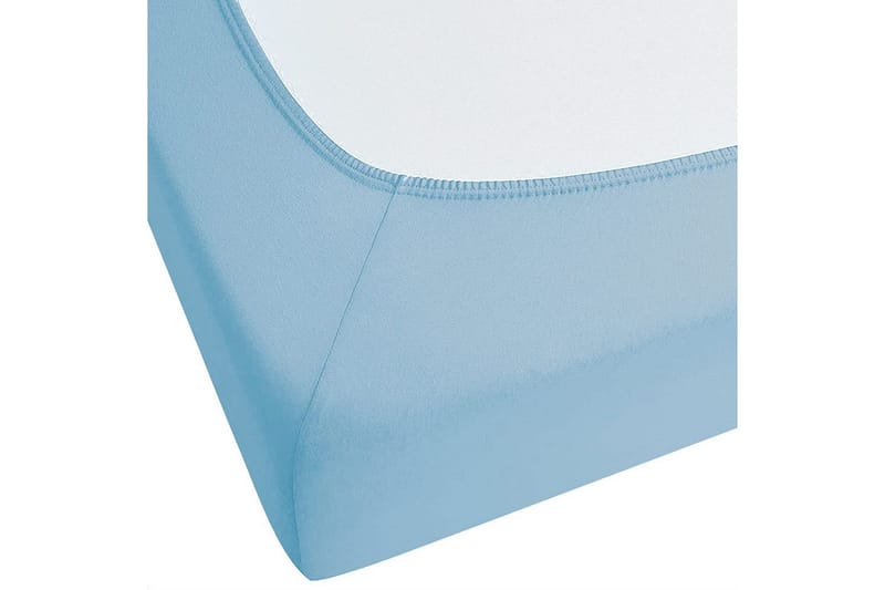 Laken med strikk Hofuf Lys blå, 200x200 cm - Lys blå, 200x200 cm - Tekstiler - Sengetøy - Laken - Dra på laken