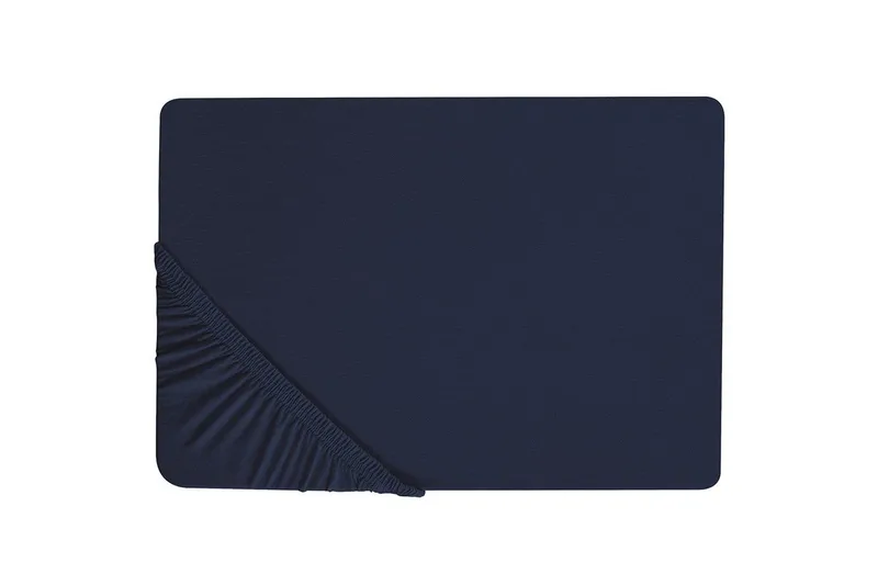 Laken med strikk Hofuf Marineblå, 90x200 cm - Marineblå, 90x200 cm - Tekstiler - Sengetøy - Laken - Dra på laken