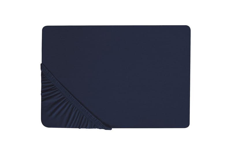 Laken med strikk Hofuf Marineblå, 90x200 cm - Marineblå, 90x200 cm - Tekstiler - Sengetøy - Laken - Dra på laken