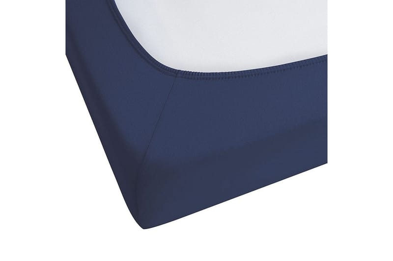 Laken med strikk Hofuf Marineblå, 90x200 cm - Marineblå, 90x200 cm - Tekstiler - Sengetøy - Laken - Dra på laken