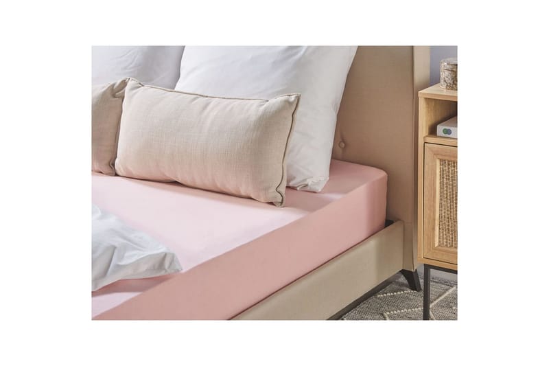 Laken med strikk Hofuf Rosa, 180x200 cm - Rosa, 180x200 cm - Tekstiler - Sengetøy - Laken - Dra på laken