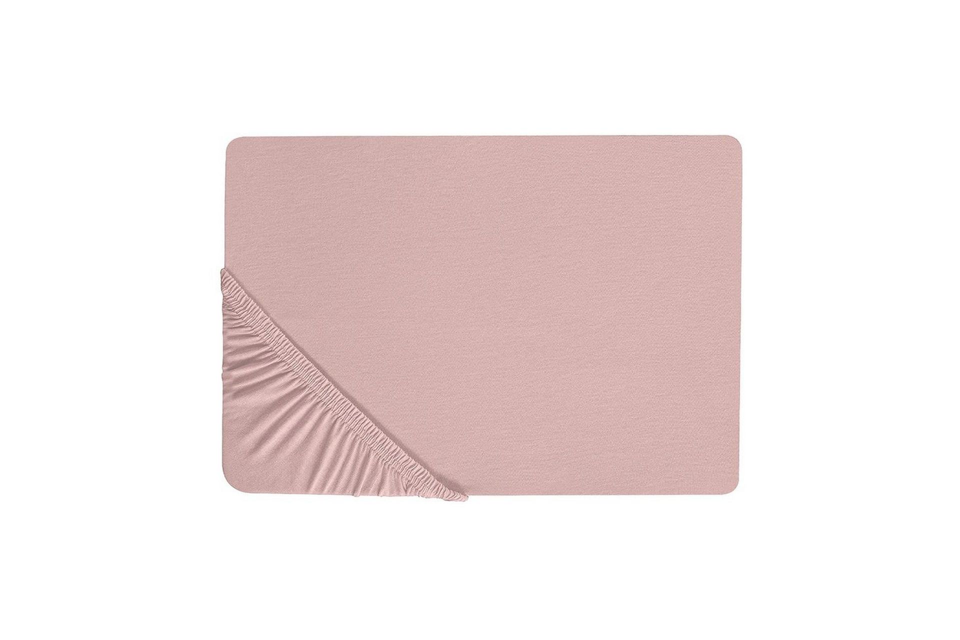 Laken med strikk Hofuf Rosa, 180x200 cm - Rosa, 180x200 cm