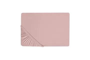 Laken med strikk Hofuf Rosa, 180x200 cm