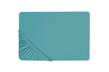 Laken med strikk Hofuf Turkis, 140x200 cm