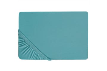 Laken med strikk Hofuf Turkis, 160x200 cm