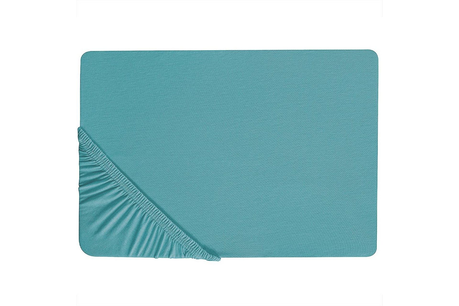 Laken med strikk Hofuf Turkis, 160x200 cm - Turkis, 160x200 cm