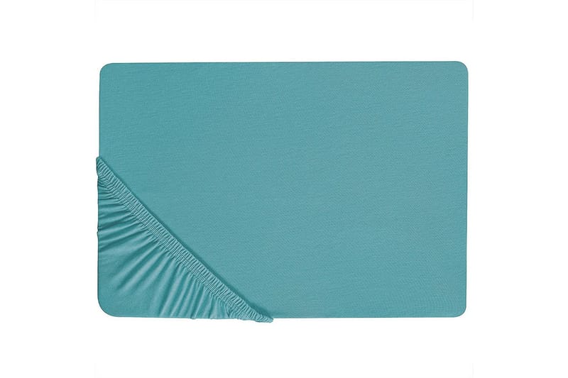 Laken med strikk Hofuf Turkis, 180x200 cm - Turkis, 180x200 cm - Tekstiler - Sengetøy - Laken - Dra på laken