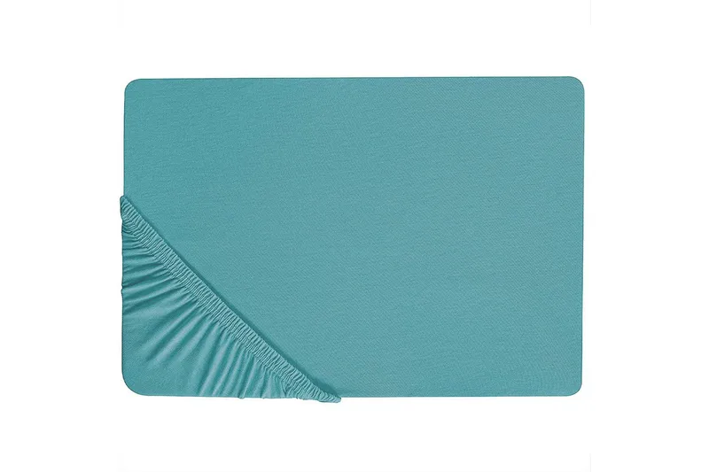 Laken med strikk Hofuf Turkis, 200x200 cm - Turkis, 200x200 cm - Tekstiler - Sengetøy - Laken - Dra på laken