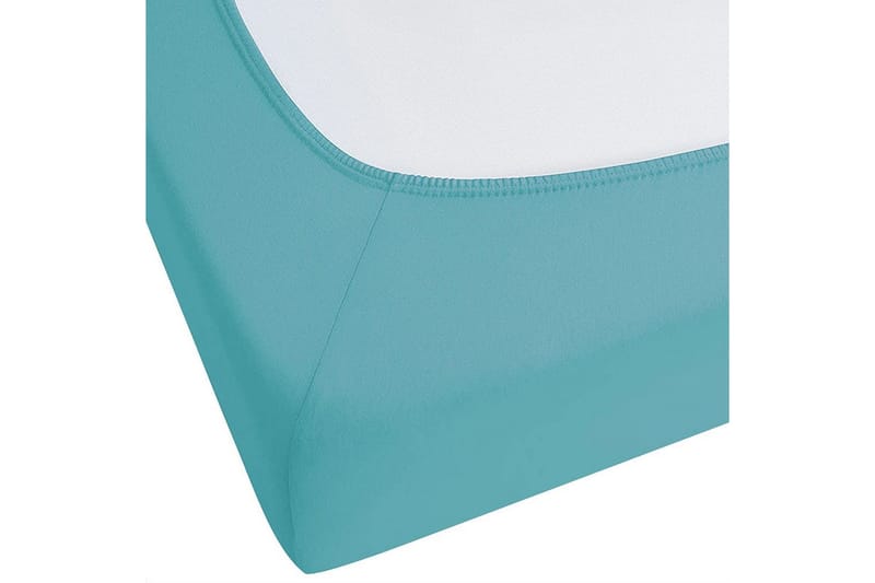 Laken med strikk Hofuf Turkis, 200x200 cm - Turkis, 200x200 cm - Tekstiler - Sengetøy - Laken - Dra på laken