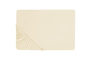 Laken med strikk Janbu Beige, 180x200 cm