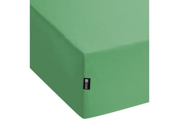 Laken med strikk Janbu Grønn, 140x200 cm - Grønn, 140x200 cm - Tekstiler - Barnetekstiler - Sengetøy til barn - Sprinkelseng sengetøy - Laken sprinkelseng