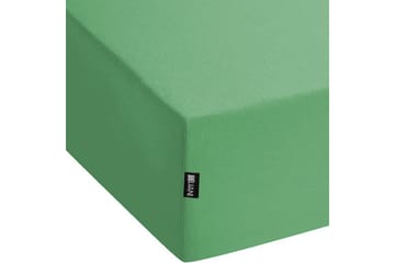 Laken med strikk Janbu Grønn, 140x200 cm - Grønn, 140x200 cm - Tekstiler - Sengetøy - Laken - Dra på laken