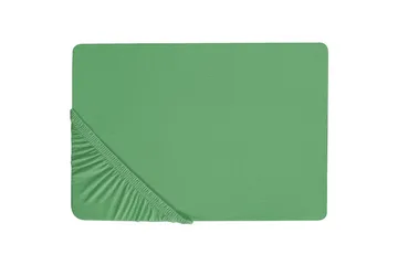 Laken med strikk Janbu Grønn, 180x200 cm