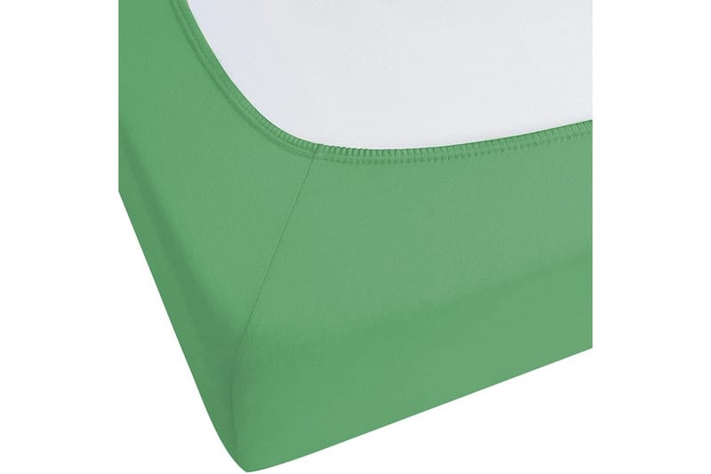 Laken med strikk Janbu Grønn, 200x200 cm - Grønn, 200x200 cm - Tekstiler - Sengetøy - Laken - Dra på laken