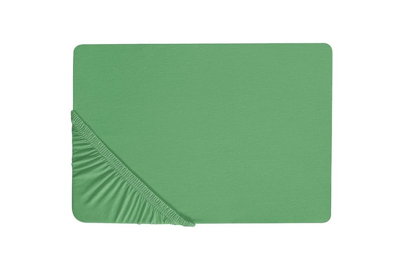 Laken med strikk Janbu Grønn, 90x200 cm - Grønn, 90x200 cm - Tekstiler - Sengetøy - Laken - Dra på laken