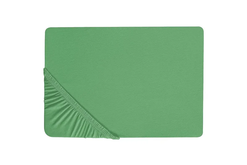 Laken med strikk Janbu Grønn, 90x200 cm, Grønn, 90x200 cm