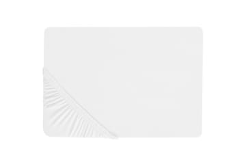Laken med strikk Janbu Hvit, 160x200 cm