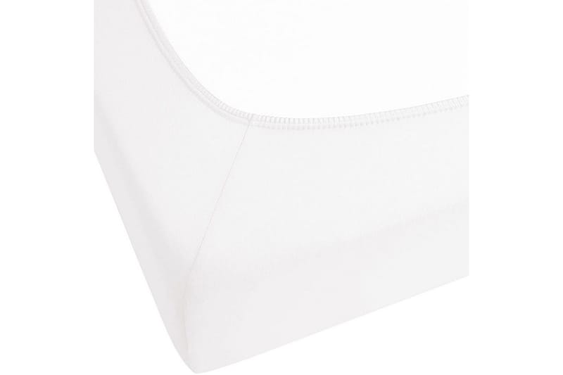 Laken med strikk Janbu Hvit, 90x200 cm - Hvit, 90x200 cm - Tekstiler - Sengetøy - Laken - Dra på laken