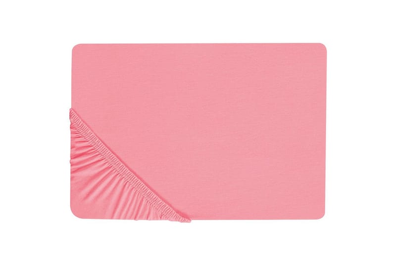 Laken med strikk Janbu Korall, 140x200 cm - Korall, 140x200 cm - Tekstiler - Sengetøy - Laken - Dra på laken