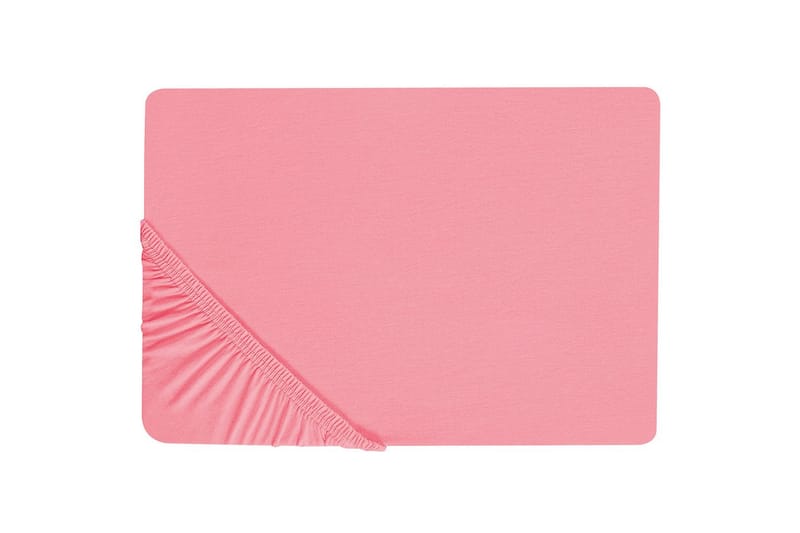 Laken med strikk Janbu Korall, 160x200 cm - Korall, 160x200 cm - Tekstiler - Sengetøy - Laken - Dra på laken
