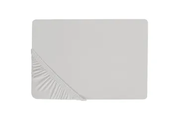 Laken med strikk Janbu Lys grå, 200x200 cm