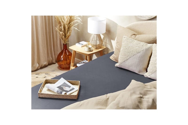 Laken med strikk Janbu Mørk grå, 140x200 cm - Mørk grå, 140x200 cm - Tekstiler - Sengetøy - Laken - Dra på laken