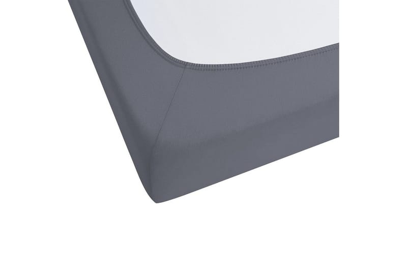 Laken med strikk Janbu Mørk grå, 160x200 cm - Mørk grå, 160x200 cm - Tekstiler - Sengetøy - Laken - Dra på laken