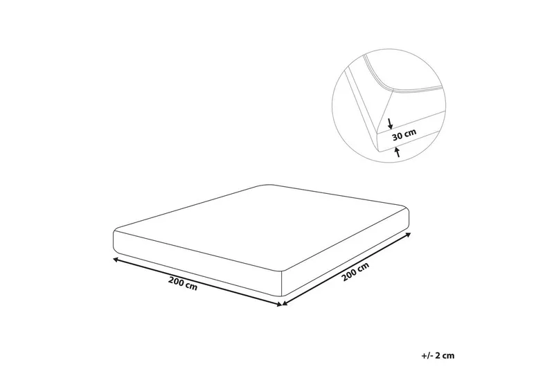 Laken med strikk Janbu Mørk grå, 200x200 cm - Mørk grå, 200x200 cm - Tekstiler - Sengetøy - Laken - Dra på laken