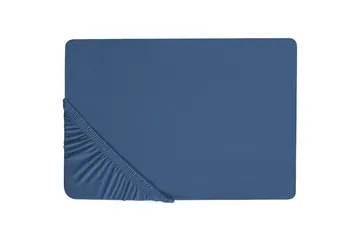 Laken med strikk Janbu Marineblå, 200x200 cm