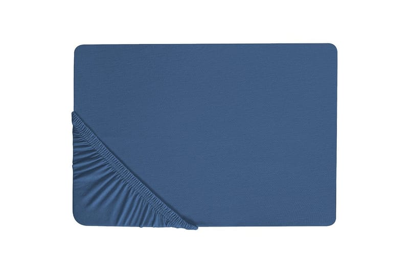 Laken med strikk Janbu Marineblå, 90x200 cm - Marineblå, 90x200 cm - Tekstiler - Barnetekstiler - Sengetøy til barn - Sprinkelseng sengetøy - Laken sprinkelseng
