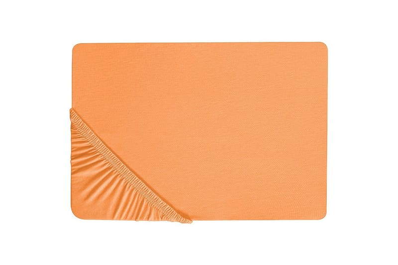 Laken med strikk Janbu Oransje, 180x200 cm - Oransje, 180x200 cm - Tekstiler - Sengetøy - Laken - Dra på laken