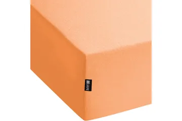 Laken med strikk Janbu Oransje, 90x200 cm - Oransje, 90x200 cm - Tekstiler - Sengetøy - Laken - Dra på laken