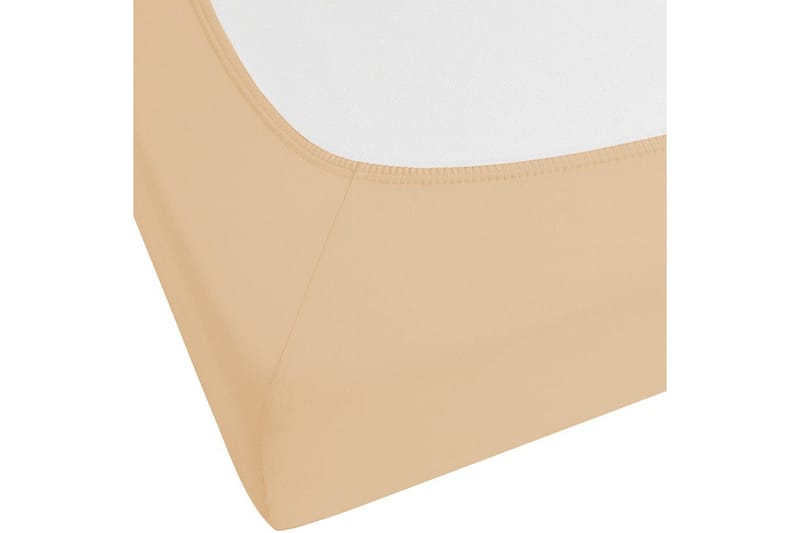 Laken med strikk Janbu Sandbeige, 140x200 cm - Sandbeige, 140x200 cm - Tekstiler - Sengetøy - Laken - Dra på laken