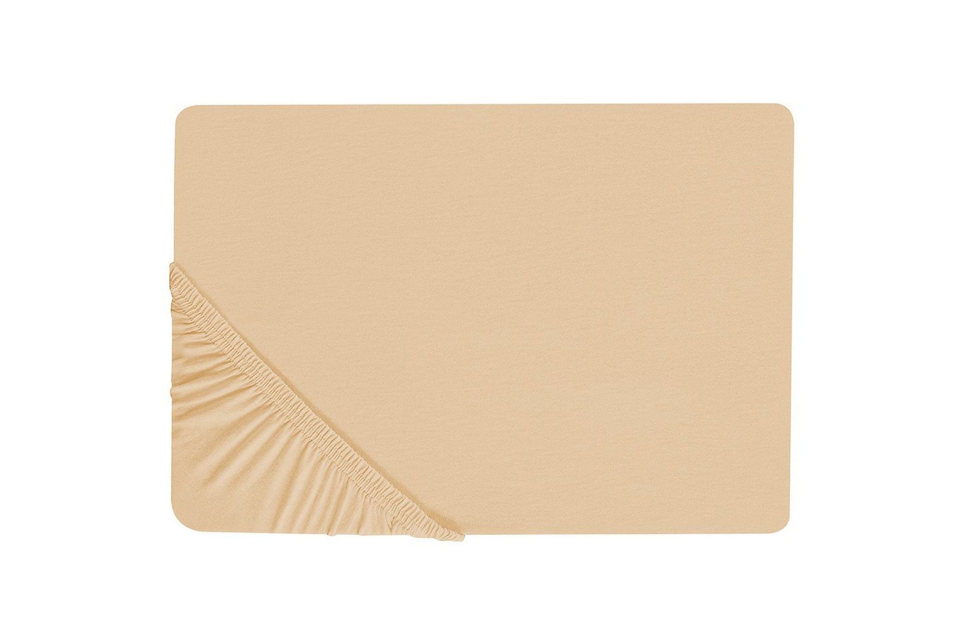 Laken med strikk Janbu Sandbeige, 160x200 cm - Sandbeige, 160x200 cm