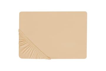 Laken med strikk Janbu Sandbeige, 180x200 cm