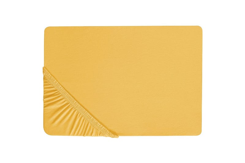 Laken med strikk Janbu Sennepsgul, 200x200 cm - Sennepsgul, 200x200 cm - Tekstiler - Barnetekstiler - Sengetøy til barn - Sprinkelseng sengetøy - Laken sprinkelseng