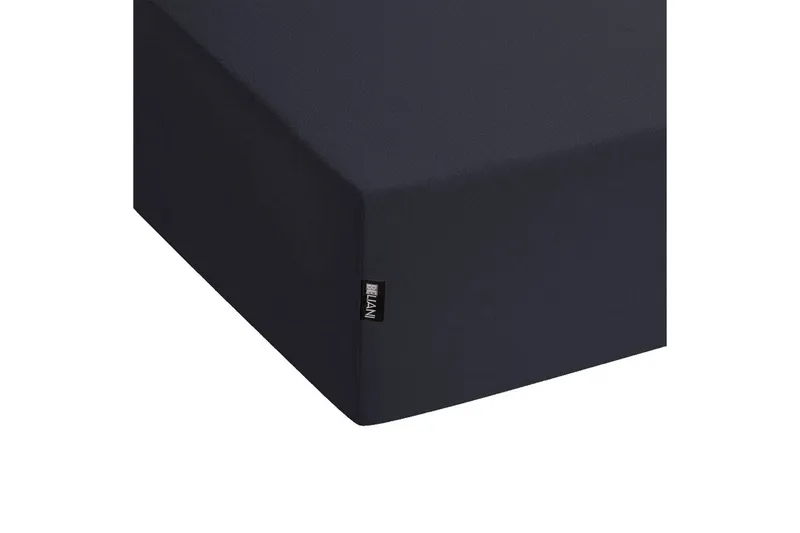 Laken med strikk Janbu Svart, 140x200 cm - Svart, 140x200 cm - Tekstiler - Sengetøy - Laken - Dra på laken