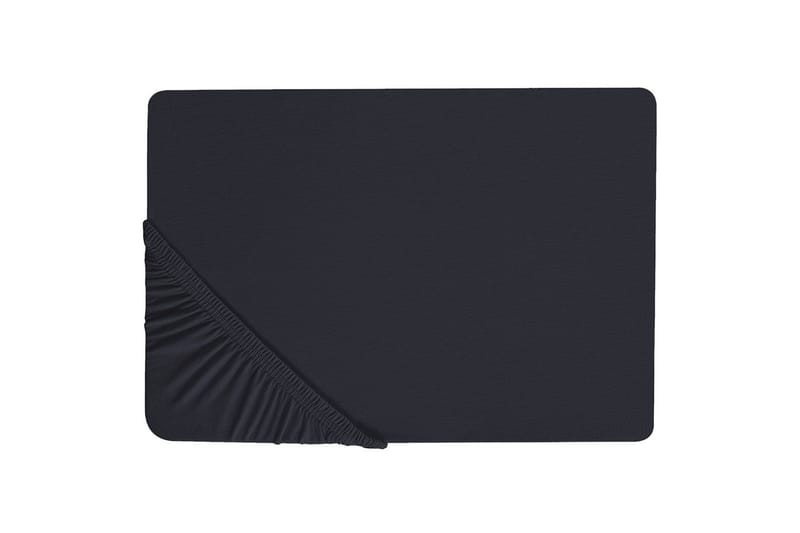 Laken med strikk Janbu Svart, 140x200 cm - Svart, 140x200 cm - Tekstiler - Sengetøy - Laken - Dra på laken