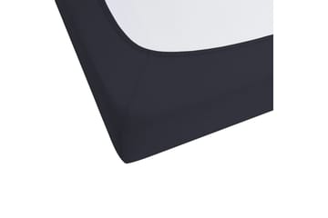 Laken med strikk Janbu Svart, 140x200 cm - Svart, 140x200 cm - Tekstiler - Sengetøy - Laken - Dra på laken