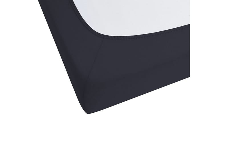 Laken med strikk Janbu Svart, 160x200 cm - Svart, 160x200 cm - Tekstiler - Sengetøy - Laken - Dra på laken