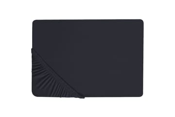 Laken med strikk Janbu Svart, 160x200 cm