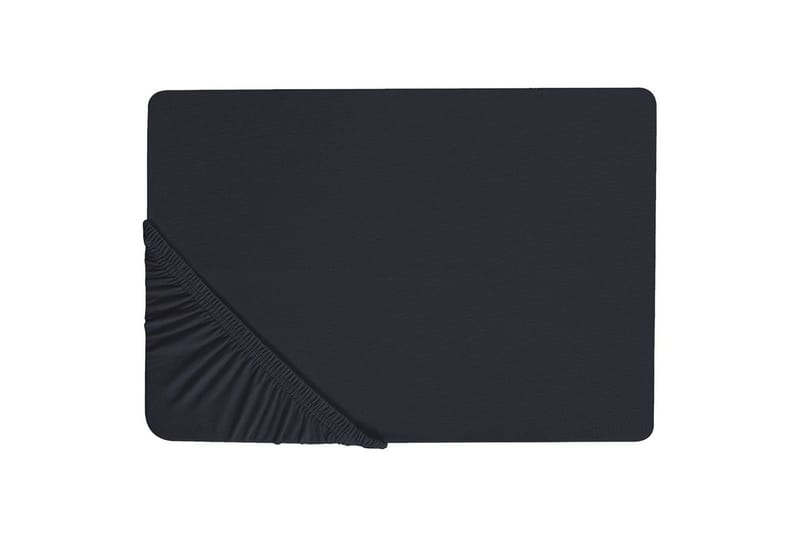 Laken med strikk Janbu Svart, 200x200 cm - Svart, 200x200 cm - Tekstiler - Sengetøy - Laken - Dra på laken