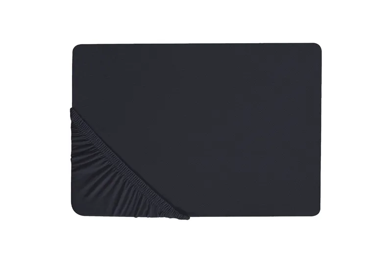 Laken med strikk Janbu Svart, 90x200 cm - Svart, 90x200 cm - Tekstiler - Sengetøy - Laken - Dra på laken