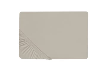 Laken med strikk Janbu Taupe, 180x200 cm